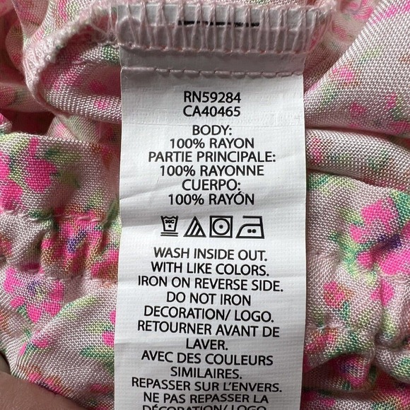 The Childrens Place Floral Ruffle Shoulder Banded Waist Top Size 14 New - Picture 3 of 4